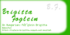 brigitta foglein business card